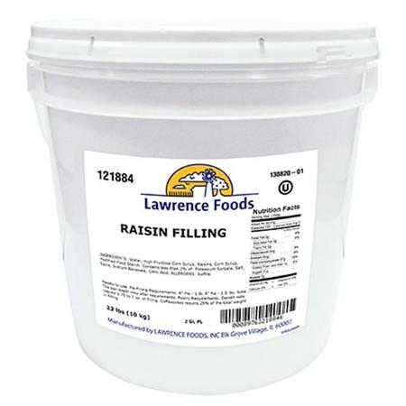 LAWRENCE FOODS Lawrence Foods Raisin Filling 22lbs Pail 121884